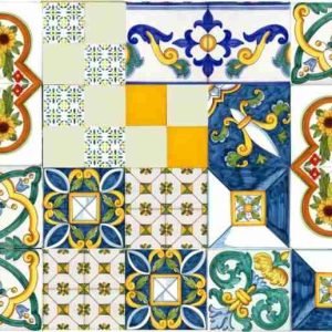 Patchwork mattonelle di Caltagirone fatte a mano