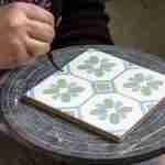 Patchwork di Caltagirone con piastrelle decorate a mano, piastrelle siciliane Made in Italy