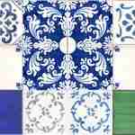Patchwork piastrelle stile mediterraneo decorate a mano