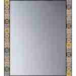 Specchio con tozzetti in ceramica cm 5×5 decori assortiti patchwork
