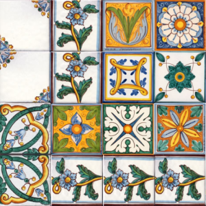 PATCHWORK mattonelle decorate a mano colori siciliani Made in Italy