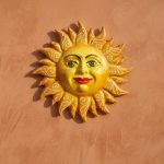 Sole Siciliano da appendere, sole murale diametro cm 21, Fatto a Mano Made in Italy
