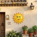 Sole in Ceramica da Appendere Decorato a Mano, Caltagirone.
