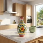 Vaso vasetto Ornamentale in Ceramica di Caltagirone Decorato a Mano