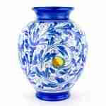 Vaso Ornamentale in Ceramica di Caltagirone Decorato a Mano