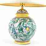 Lume lampada in ceramica di Caltagirone decorato a mano, lampada da tavolo artistica
