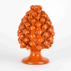 Pigna H cm 20 in maiolica artistica di Caltagirone fatta a mano