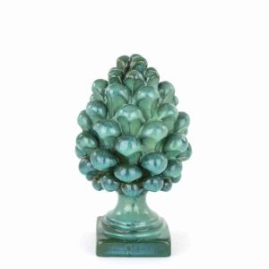 Pigna tradizionale in ceramica di Caltagirone fatta a mano H cm 14