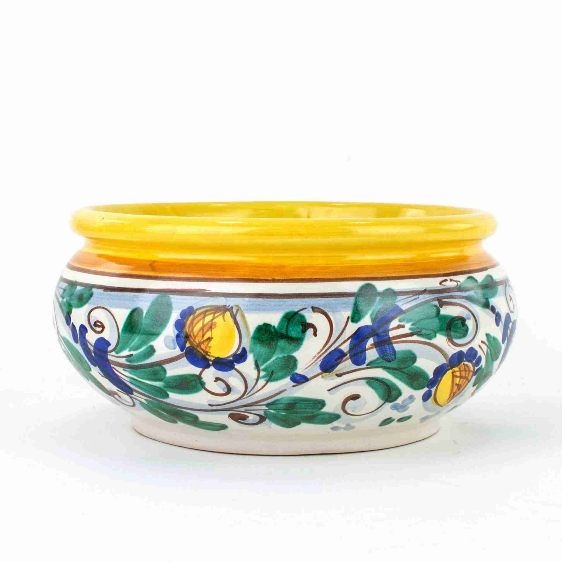 Coppia Porta vasi per Bonsai in Ceramica di Caltagirone, Ceramica siciliana