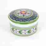 Scatola con Coperchio in Ceramica di Caltagirone Decorata a Mano