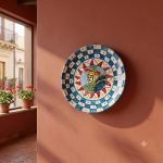 Piatto in ceramica di Caltagirone con i Paladini tipici del Carretto Siciliano