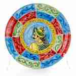 Piatto in ceramica di Caltagirone con i Paladini tipici del Carretto Siciliano