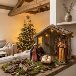 Presepe in terracotta, statuine presepe Natività in ceramica di Caltagirone, idee regalo per Natale