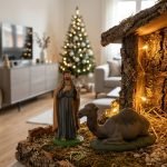Set 2 Personaggi Presepe, statuine in terracotta decorate a mano Pastore con cammello