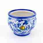 Cache-Pot portavaso in Ceramica Fatto a Mano, Ceramica di Caltagirone H cm 14