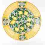 Piatto fangotto Decorativo in Ceramica (Ø cm 34) di Caltagirone, Decoro Limoni