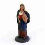 2 Personaggi Presepe, Statuina in terracotta pastore dormiente + donna con quartara, presepe in ceramica di Caltagirone fatto a mano