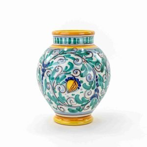 Vaso Tipo palermitano in Ceramica di Caltagirone Fatto a Mano H cm 25