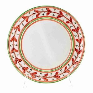 Piatto da portata in ceramica di Caltagirone decorato a mano