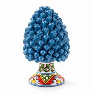 Pigna siciliana H cm 25 in Ceramica di Caltagirone decorata a mano Stile Carretto Siciliano