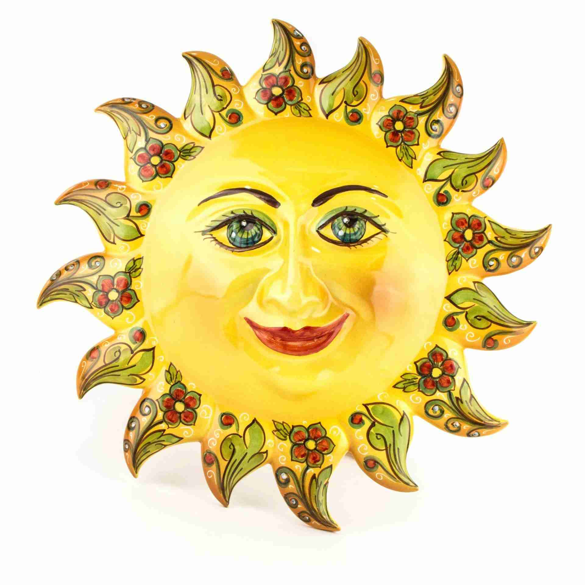 Sole Siciliano in Ceramica fatto e decorato a mano