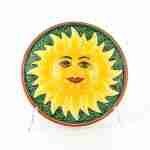 Sole medaglione in Ceramica da appendere fatto a mano Made in Italy