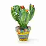 Vaso Ficodindia Siciliano in Ceramica di Caltagirone Fatto a Mano, fico d’india Vaso Made in Italy…