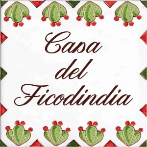 Targa in ceramica vari formati Personalizzabile decoro Ficodindia
