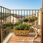 Fioriera rettangolare con decoro limoni in ceramica di Caltagirone