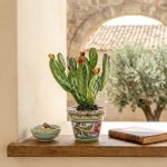 Ficodindia vasetto in Ceramica siciliana Fatto a Mano, fico d’india Vaso Caltagirone