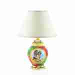 Abat-jour in ceramica H cm 19 con Paladino decorato a mano stile Carretto Siciliano