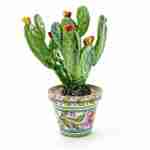 Ficodindia vasetto in Ceramica siciliana Fatto a Mano, fico d’india Vaso Caltagirone