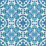 Mattonella Serie Moresca Marrakech azzurro/verde decoro un quarto