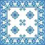 Piastrella in ceramica Serie Moresca Marrakech azzurro/verde decoro fascia