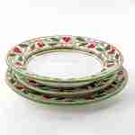 Set 3 piatti posto tavola natalizio in ceramica di Caltagirone