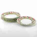 Set 3 piatti posto tavola natalizio in ceramica di Caltagirone
