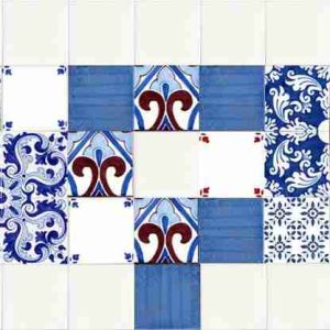 Patchwork piastrelle siciliane stile mediterraneo decorate a mano