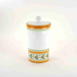 Barattolo in ceramica di Caltagirone decoro Acanto