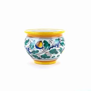Portavaso Ø cm 16 in Ceramica di Caltagirone Fatto a Mano