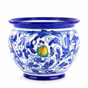 Portavaso Ø cm 20 in Ceramica di Caltagirone Fatto a Mano