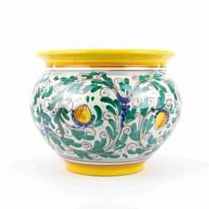 Portavaso diametro cm 34 in Ceramica di Caltagirone Fatto a Mano