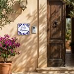 Insegna in ceramica Tradizionale siciliana Personalizzabile per attività o abitazioni