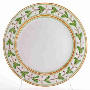 Piatto da portata siciliano in ceramica di Caltagirone decoro Acanto