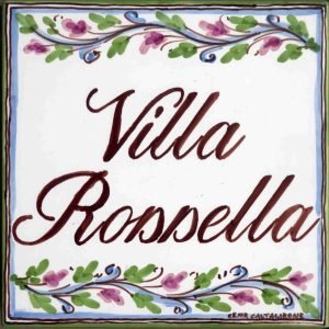 Piastrella targa in ceramica Personalizzabile Nome