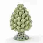 Pigna siciliana verde pastello decorata a mano Ceramica di Caltagirone varie misure