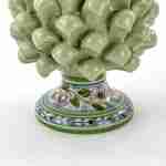 Pigna siciliana verde pastello decorata a mano Ceramica di Caltagirone varie misure