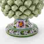 Pigna siciliana verde pastello decorata a mano Ceramica di Caltagirone varie misure