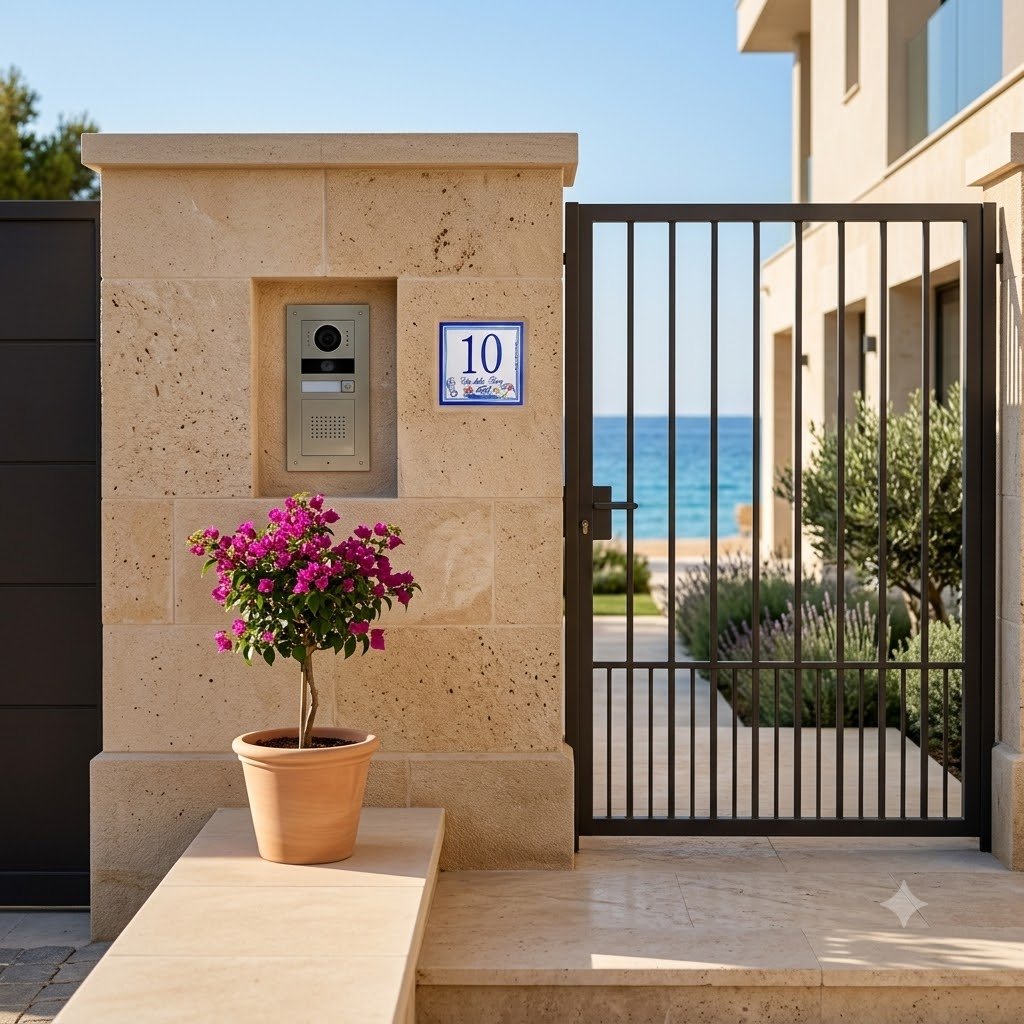 Numero Civico in stile marinaro ceramica di Caltagirone