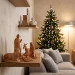 Natività 5 pezzi in terracotta, Statuine Presepe in ceramica di Caltagirone fatte a mano