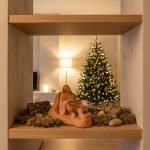 Personaggio Presepe in ceramica di Caltagirone, pastore dormiente in terracotta fatto a mano